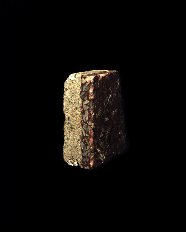 James Smith - Brutal Relics, concrete sample (polished), 2014-2016
