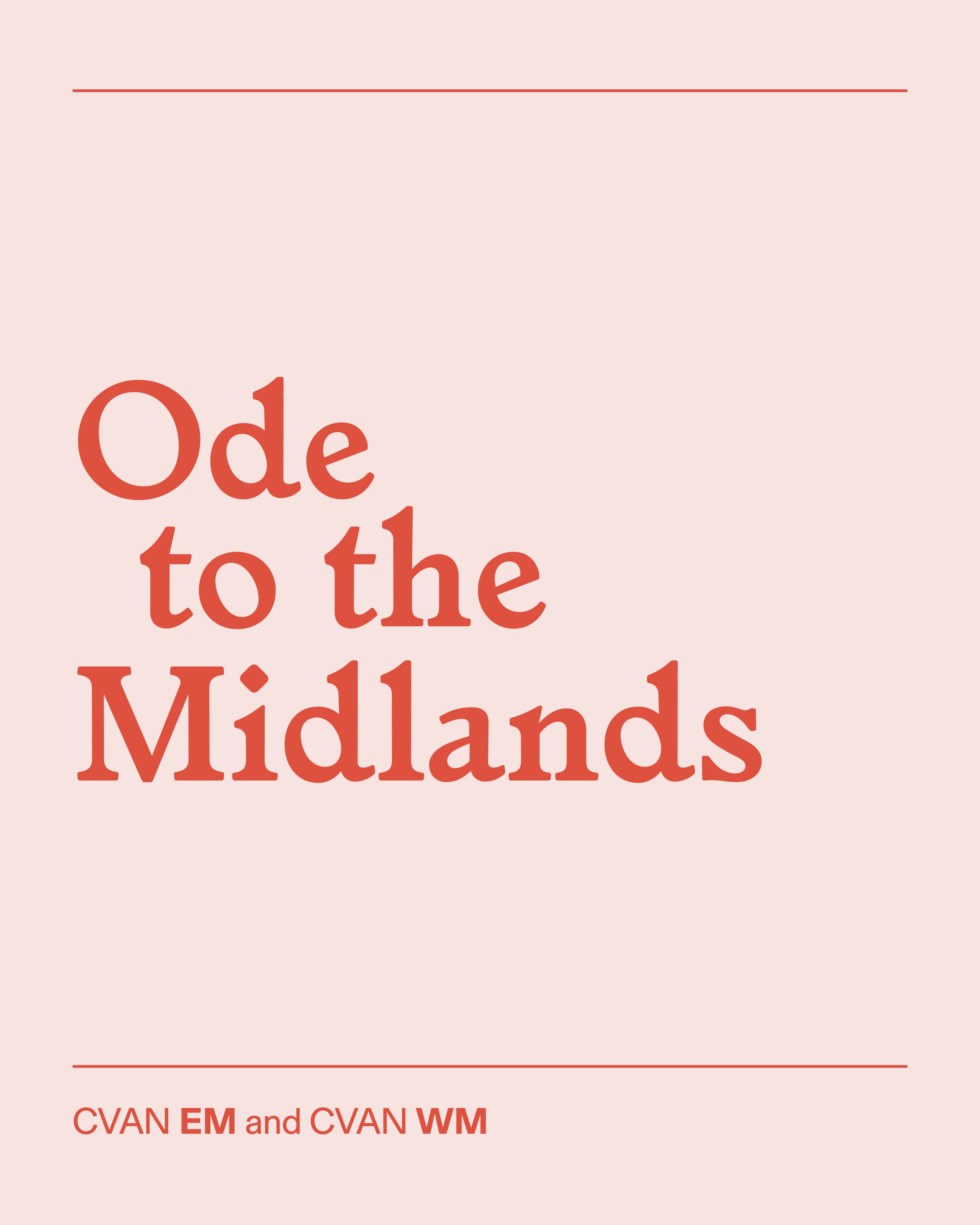 We’re thrilled to share that CVAN East Midlands and CVAN West Midlands have been awarded £98,930 from Arts Council England to help deliver Ode to the Midlands